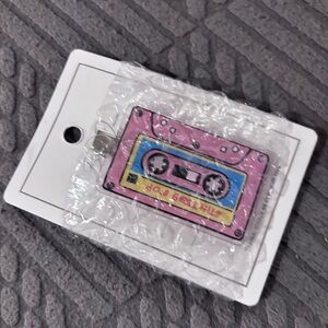 Pink Retro Cassette Tape Hair Clip